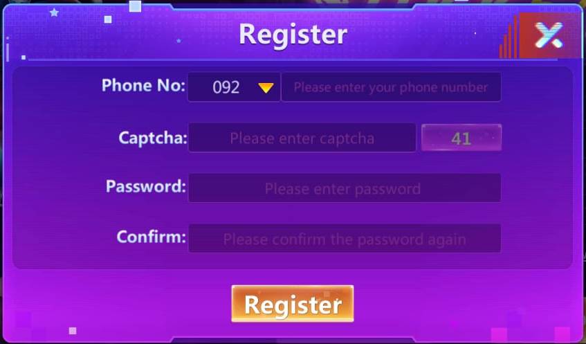 Register on lucky 57